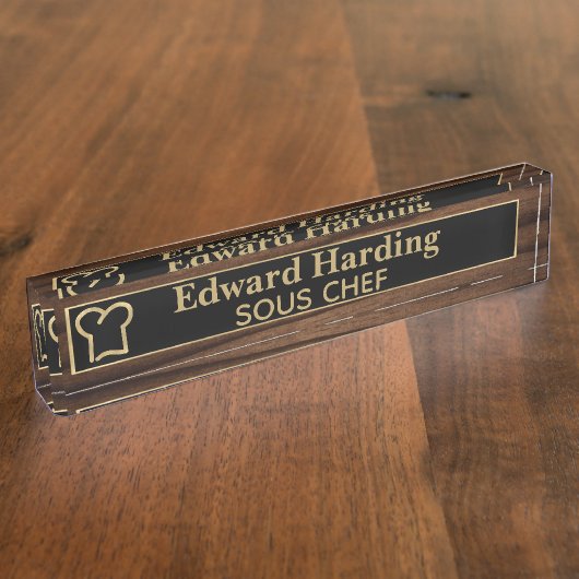 Masculine Chef Naambordje (Zijkant)