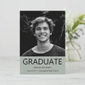 Masculine Classic Graduy Party | Foto Kaart (Staand voorkant)