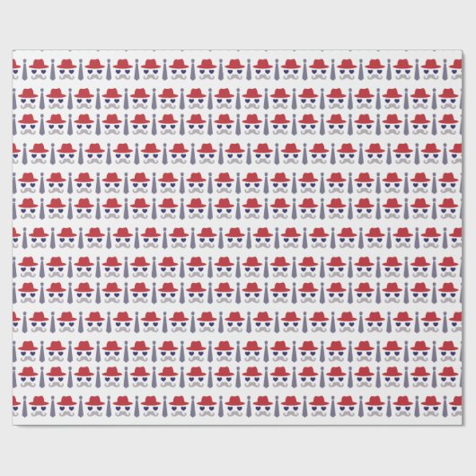 Masculine Dapper Pet Stropdas Mustache Vaders Dag Cadeaupapier (Vlak)