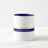 masculine elegant typografie naam blauw mok (Midden)