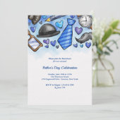 Masculine Elements Vaderdag Uitnodiging (Staand voorkant)