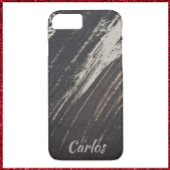Masculine- en moderne zwarte en beige verf Case-Mate iPhone case
