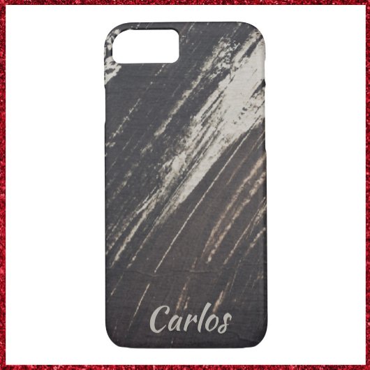 Masculine- en moderne zwarte en beige verf Case-Mate iPhone case