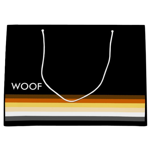 Masculine en Slank Gay Beer Pride Flag Groot Cadeauzakje (Voorkant)