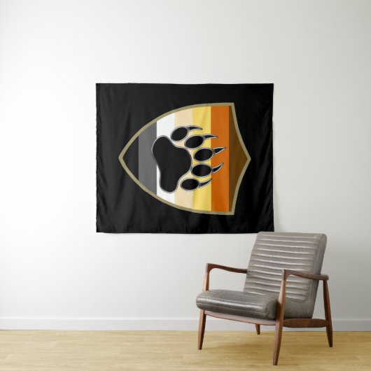 Masculine en Slank Gay Beer Pride Flag Wandkleed (In Situ (horizontaal))