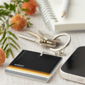 Masculine en Slank Gay Beer Pride Flag WOOF Sleutelhanger (Voorkant Rechts)