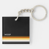 Masculine en Slank Gay Beer Pride Flag WOOF Sleutelhanger (Achterkant)