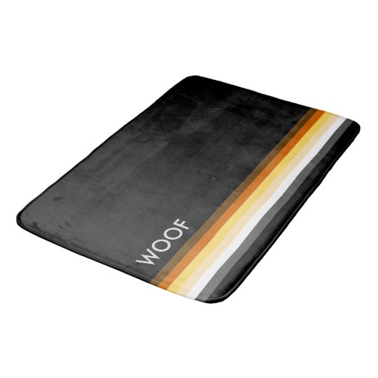 Masculine en stijlvolle Beren Pride Flag WOOF Badmat (Gekanteld)