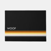 Masculine en stijlvolle Beren Pride Flag WOOF Deurmat (Voorkant)