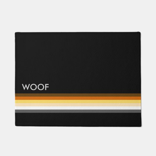 Masculine en stijlvolle Beren Pride Flag WOOF Deurmat (Voorkant)