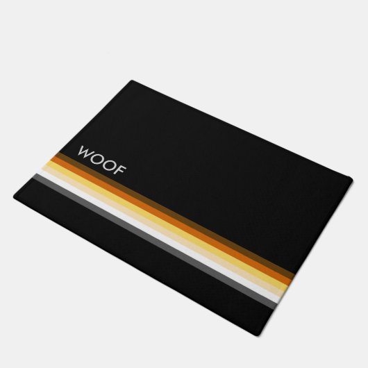 Masculine en stijlvolle Beren Pride Flag WOOF Deurmat (Schuin)