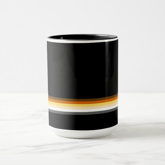 Masculine en stijlvolle Beren Pride Flag WOOF Mok (Midden)