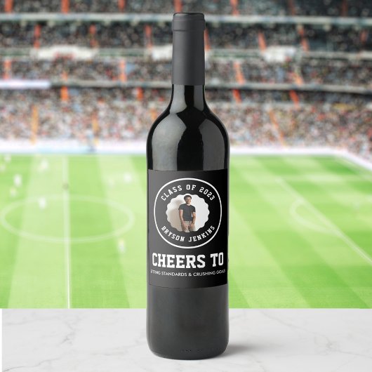 Masculine foto Afstuderen Wijn Etiket