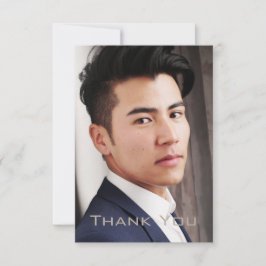 Masculine Foto Flat Hartelijk dank Bedankkaart