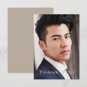 Masculine Foto Flat Hartelijk dank Bedankkaart (Voorkant / Achterkant)