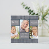 Masculine Foto Funeral Sympathie Bedankkaart (Staand voorkant)