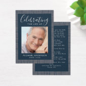 Masculine Foto Funeral Sympathie Kaart gebed (Bureau)