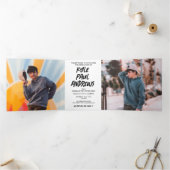 Masculine Fotodrievoudig Afstuderen Drieluik Programma (Binnen)