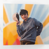 Masculine Fotodrievoudig Afstuderen Drieluik Programma (Binnenzijde eerst)