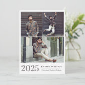 Masculine Garage door College Foto Afstuderen Aankondiging (Staand voorkant)