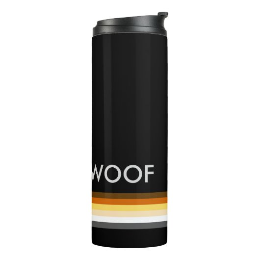 Masculine Gay Beren Pride Flag WOOF Thermosbeker (Gedraaid links)