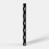 Masculine Geometric Pattern Monogrammed Black iPhone Hoesje (Rechterkant)