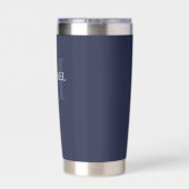 Masculine - Gepersonaliseerd monogram en naam Geïsoleerde Drinkbeker (Achterkant)