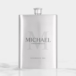Masculine Gepersonaliseerd monogram en naam Grooms Flacon