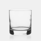 Masculine Gepersonaliseerd monogram en naam Grooms Whisky Glas (Rechts)