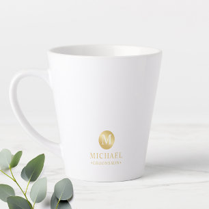 Masculine Gold-gepersonaliseerde Groomsmen koffie- Latte Mok
