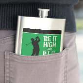 Masculine Golfer T-shirt Quote Monogrammed Zwart G Flacon (Voorbeeld)