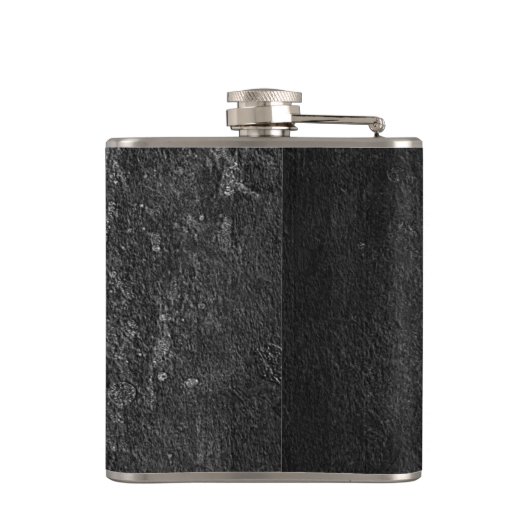 Masculine Grunge Slate Rock Design Name Monogram Heupfles (Achterkant)