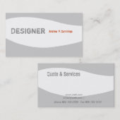 Masculine Guy Minimal Designer Design Visitekaartje (Voorkant / Achterkant)