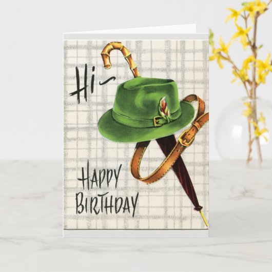 Masculine Happy Birthday Kaart (Gele Bloem)