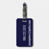 Masculine Initiaal Eenvoudig aangepast LABEL Bagagelabel (Achterkant verticaal)