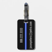 Masculine Initiaal Stripe - Aangepast LABEL Bagagelabel (Achterkant verticaal)