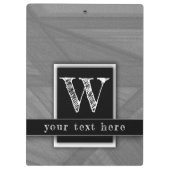 Masculine leraar modern legant metaalzilver klembord (Achterkant)