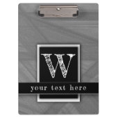 Masculine leraar modern legant metaalzilver klembord (Voorkant)