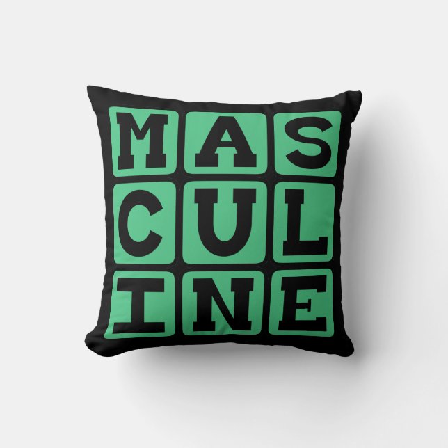 Masculine, mannelijkheid kussen (Voorkant)