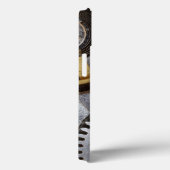 Masculine Metal look Gears Steampunk Initialen Case-Mate iPhone Case (Achterkant / Rechts)