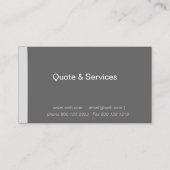 Masculine Minimal    Professional Visitekaartje (Achterkant)