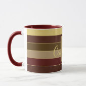 MASCULINE MONOGRAM BROWN MAROON YELLOW STRIPE MOK (Links)