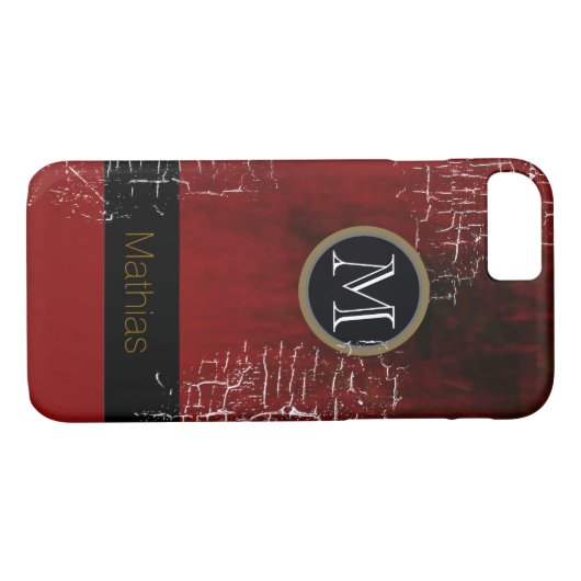 masculine monogram Case-Mate iPhone case (Achterkant (Horizontaal))