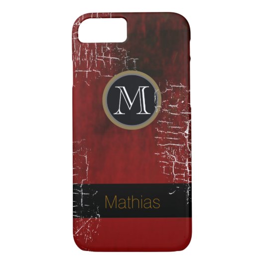 masculine monogram Case-Mate iPhone case (Achterkant)