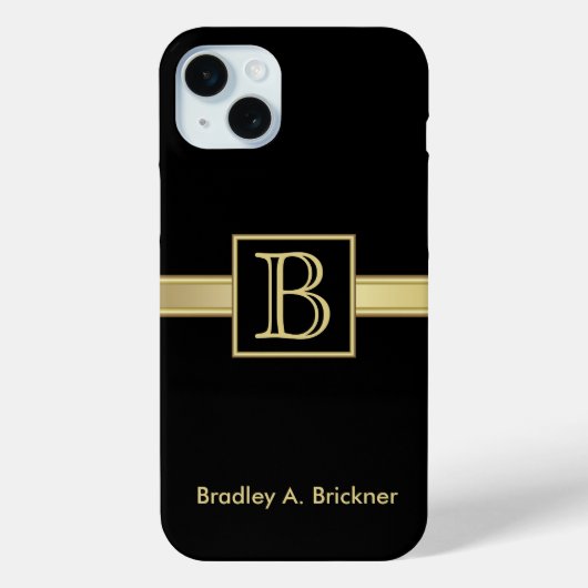 Masculine Monogram Executive Case-Mate iPhone Case (Achterkant)