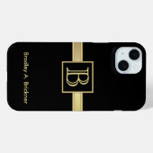 Masculine Monogram Executive Case-Mate iPhone Case (Achterkant (horizontaal))