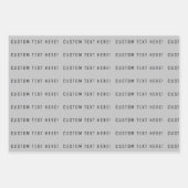 Masculine Monogram Gepersonaliseerd Zwart wit Inpakpapier Vel (Voorkant 3)