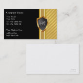 Masculine Monogram Visitekaartjes (Voorkant / Achterkant)