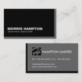 Masculine Monogram Visitekaartjes (Voorkant / Achterkant)