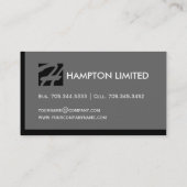 Masculine Monogram Visitekaartjes (Achterkant)